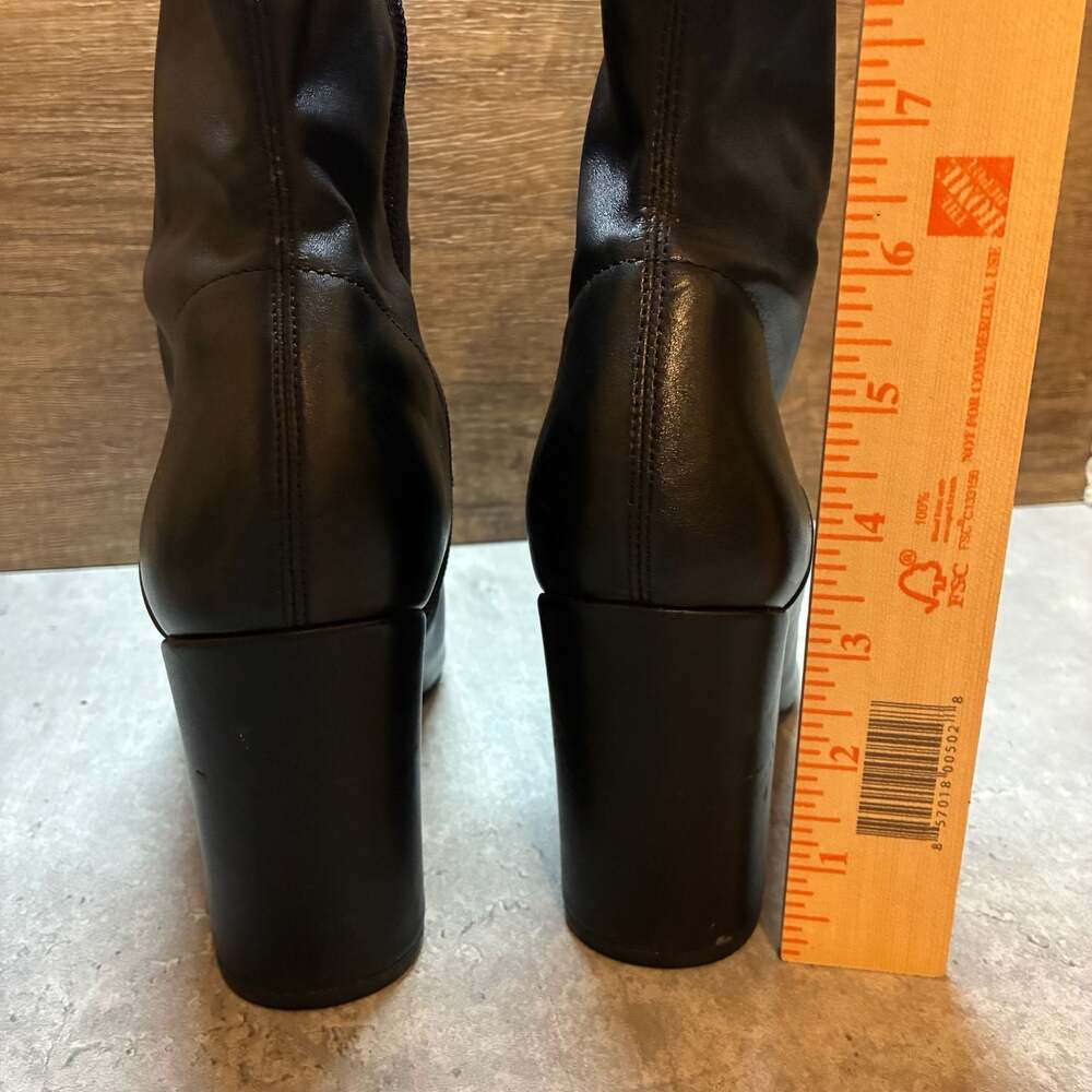 Franco Sarto A-Fancy Black Block Heel Ankle Boots Size 7M - Picture 4 of 7